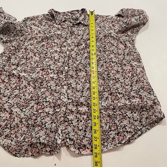 Lauren Ralph Lauren Floral Button Down Blouse 3X Women’s Pink Black White Print - Picture 5 of 7